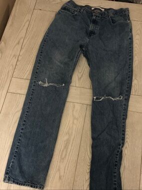 urban pipeline Men's Blue Slim Straight Distressed Jeans